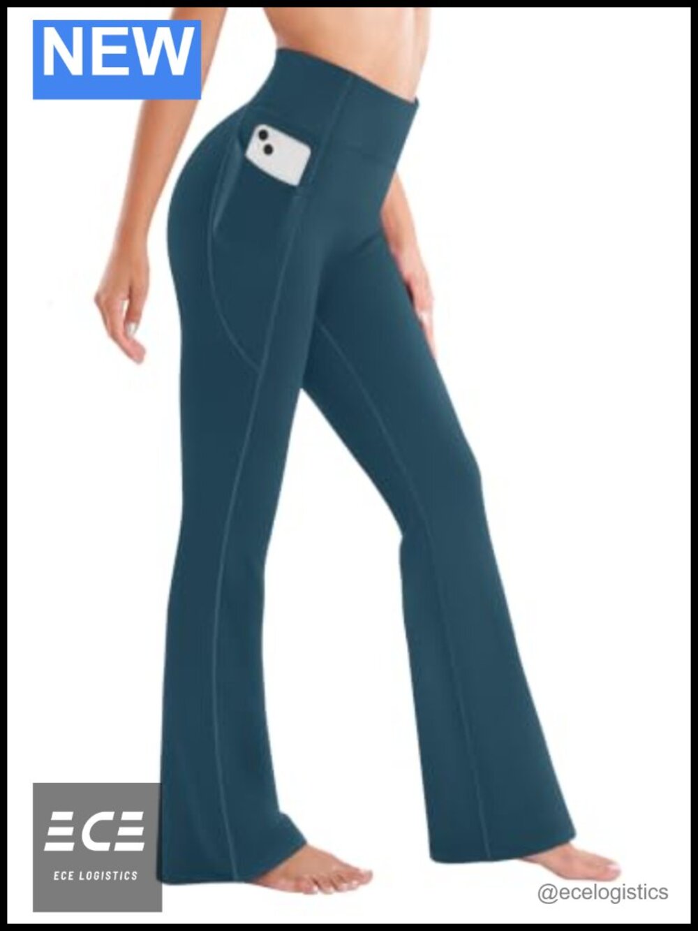 Fleece Lined Thermal Yoga Pants High Waist Flare Leggings with Pockets